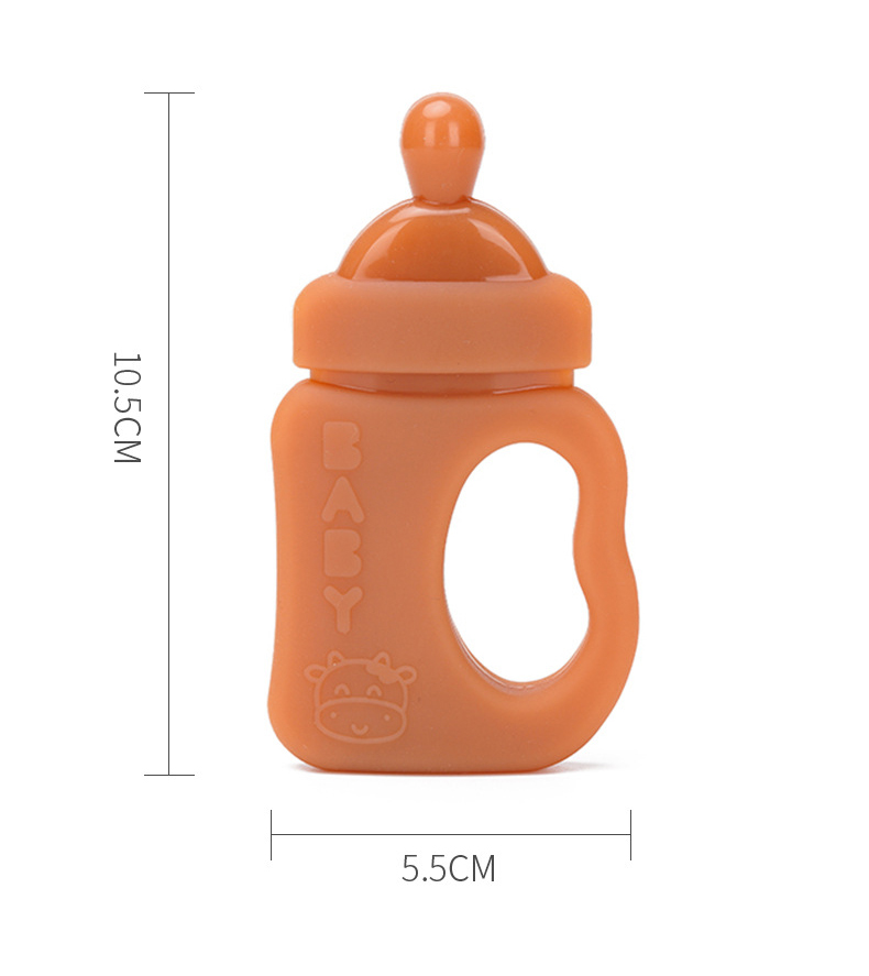 Baby Teethers Bottle Silicone Teething Infant Chew Toys