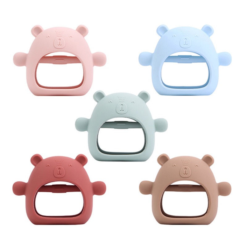 Baby Hand Teether Silicone Teething Mitten Chew Toys