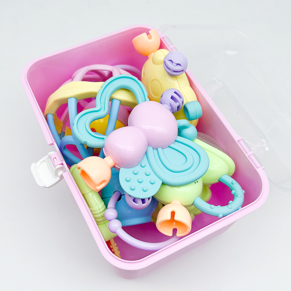 Baby Rattles Toys Set with Box Sensory Teether