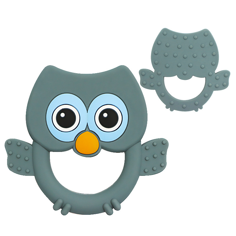Soothing Baby Teething Relief Toys Silicone Owl Teethers for Infant