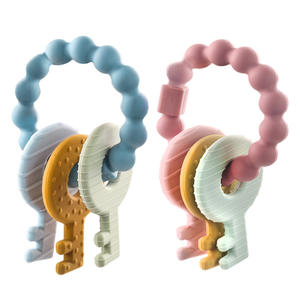 Baby Keys Teether Ring Silicone Teething for Infant Toys