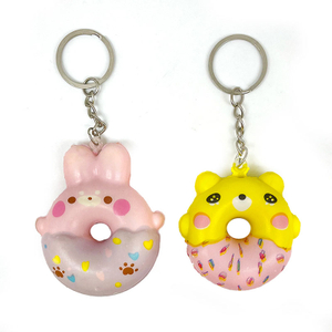 PU Donut Key Chains Slow Rising Toy Soft